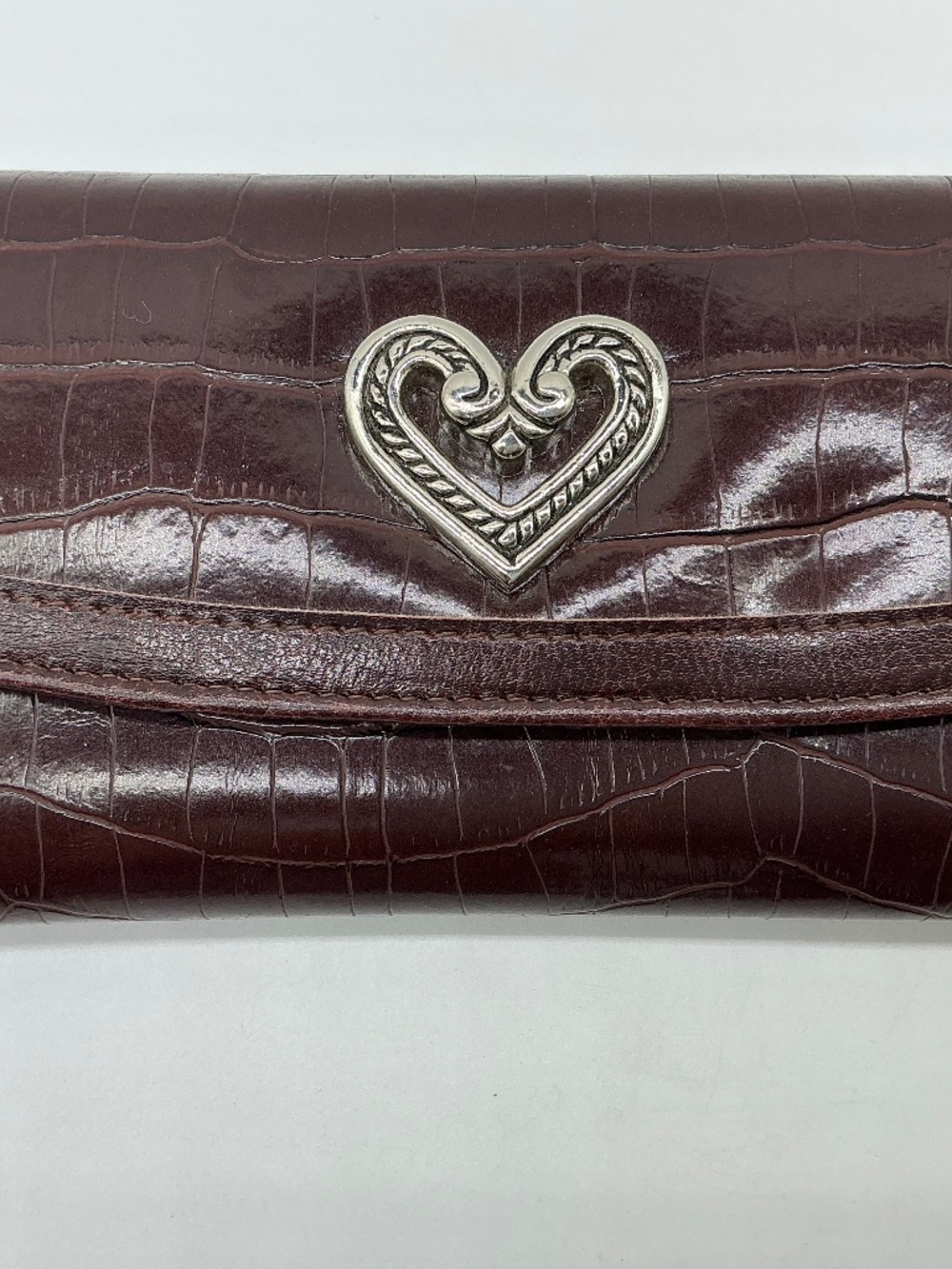 🔥 Croc Embossed Brown Wallet